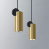 Đèn thả trang trí ống vuông vàng đen phong cách hiện đại THCN188A